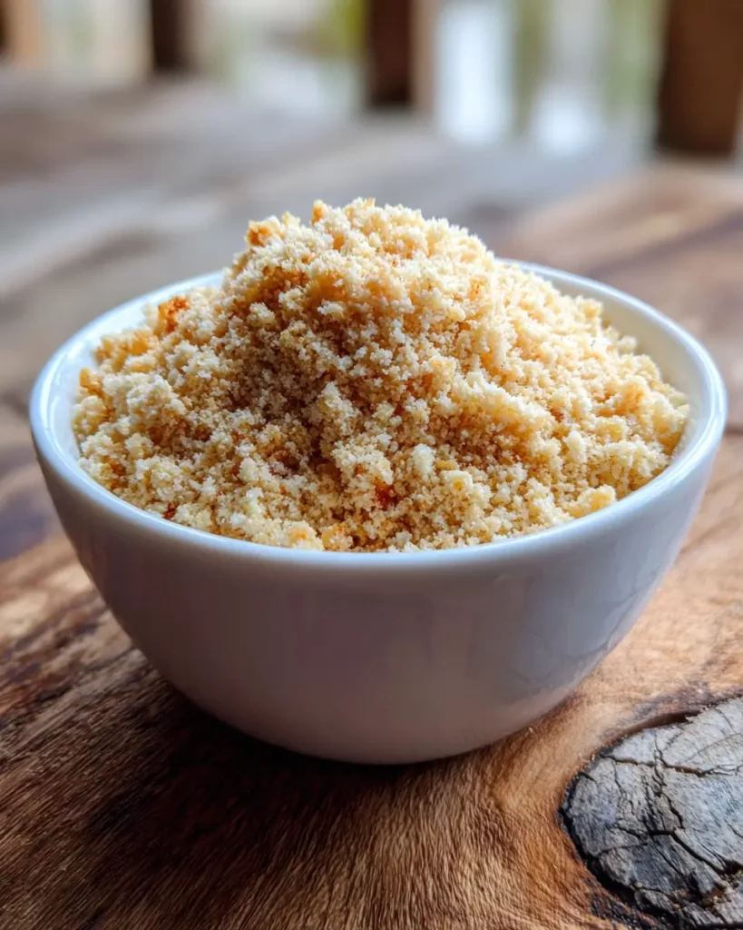 keto bread crumbs in a white bowl
